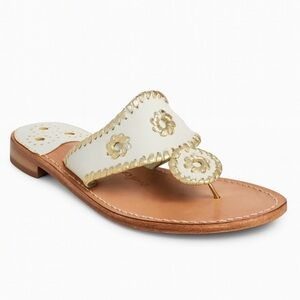 Jack Rogers Sandals White Gold